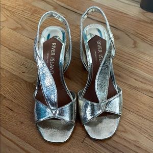 River Island Wide Fit Block Heel Sandals